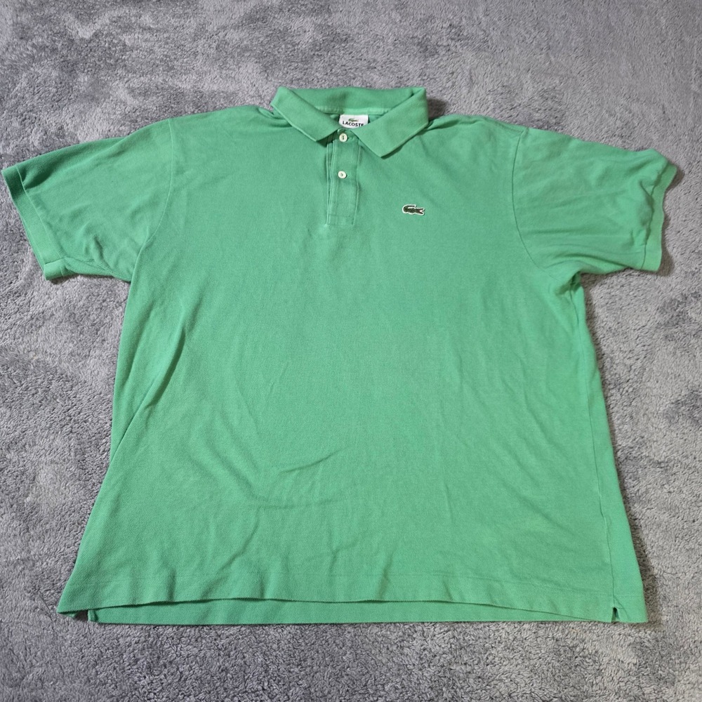 Lacoste Mens 7 XXL (US L) Polo Shirt Green Short Sleeve Classic Fit‎ Logo 5191L